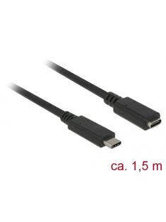   DeLock Extension cable SuperSpeed USB (USB 3.1 Gen 1) USB Type-C male > female 3 A 1.5m Black