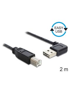   DeLock EASY-USB 2.0 Type-A male angled left / right > USB 2.0 Type-B male cable 2m Black