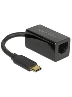   DeLock SuperSpeed USB (USB 3.1 Gen 1) with USB Type-C? male > Gigabit LAN 10/100/1000 Mbps compact Black Adapter