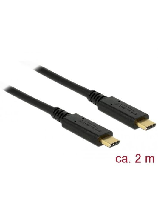 DeLock USB 3.1 Gen 1 (5 Gbps) cable Type-C to Type-C 2m 3A E-Marker