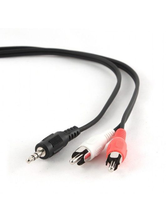 Gembird 3,5 jack/2RCA audio kábel 1,5m Black