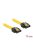 DeLock SATA 6 Gb/s male straight > SATA male straight 70 cm yellow metal Cable