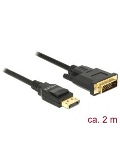   DeLock DisplayPort 1.2 male > DVI 24+1 male passive 2m Cable Black