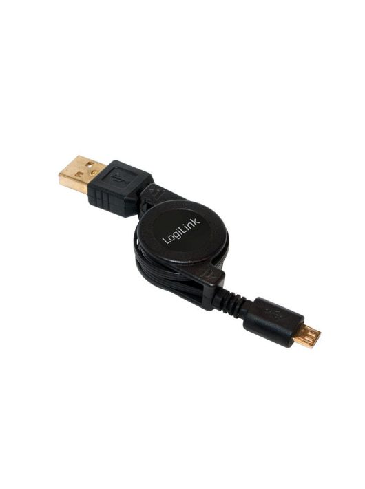 Logilink USB A Male to microUSB B Male cable with Gold Shell & Contacts 