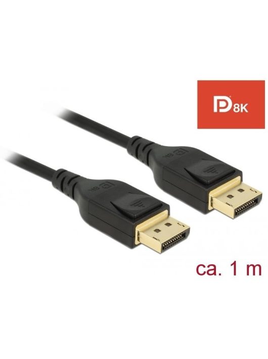 DeLock DisplayPort cable 8K 60 Hz 1m DP 8K certified Black