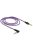 DeLock Stereo Jack Cable 3.5mm 4 pin male > male angled 1m Purple