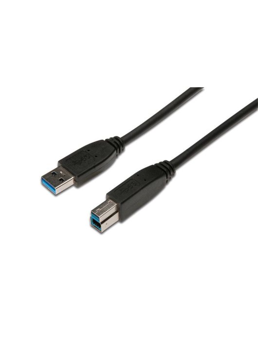 Assmann USB3.0 connection cable type A - B M/M 1,8m Black