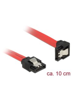   DeLock SATA 6 Gb/s male straight > SATA male downwards angled 10 cm red metal cable