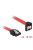 DeLock SATA 6 Gb/s male straight > SATA male downwards angled 10 cm red metal cable