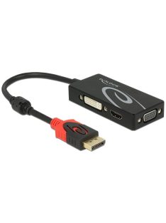   DeLock DisplayPort 1.2 male > VGA / HDMI / DVI-D (Single Link) female 4K Passive adapter Black