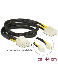   DeLock Extension Cable Power 8 pin EPS male (2x4 pin) > 8 pin female 44cm