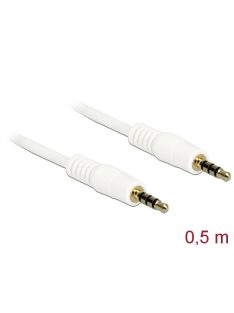 DeLock Stereo Jack 3.5mm 4 pin male > male 0,5m cable