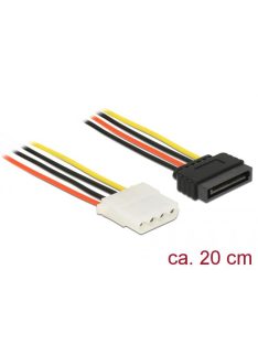 DeLock Power Cable SATA 15 pin female > 4 pin female 20cm