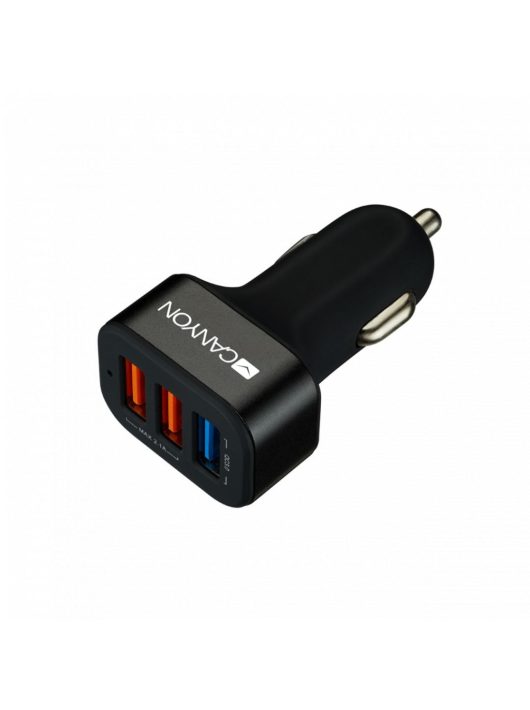 Canyon CNE-CCA07B Triple USB Car Charger Black