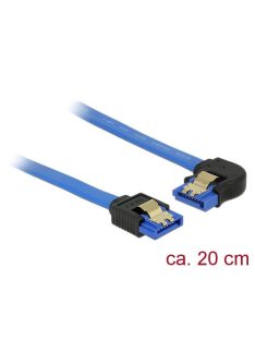   DeLock SATA 6 Gb/s receptacle straight > SATA receptacle left angled 0,2m Blue