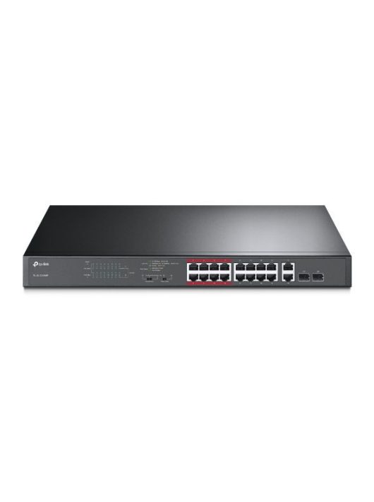 TP-Link TL-SL1218MP 16-Port 10/100Mbps + 2-Port Gigabit Unmanaged PoE Switch