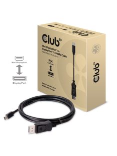 Club3D MiniDisplayPort to DisplayPort 1.4 HBR3 Cable M/M 2m