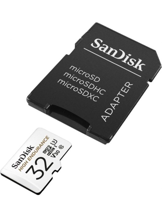 Sandisk 32GB microSDHC High Endurance  Class 10 CL10 U3 V30 + adapterrel