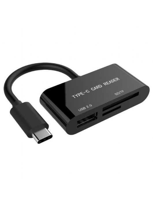 Gembird UHB-CR3-02 Compact USB Type-C SDXC combo Card Reader Black