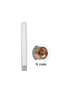   DeLock 433MHz Antenna N plug 1.45 dBi omnidirectional fixed outdoor White