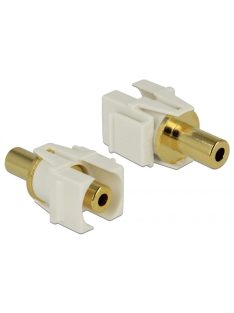   DeLock Keystone module Stereo jack 3.5 mm female > Stereo jack 3.5 mm female gold plated