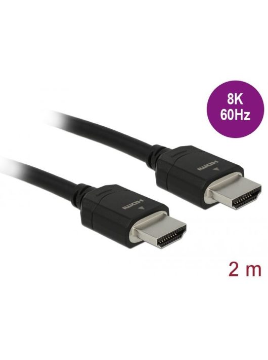 DeLock Ultra High Speed HDMI 48Gbps 8K 60Hz 2m cable Black