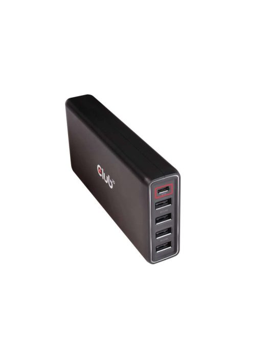 Club3D USB Type A és C Power Charger 5 ports up to 111W Fekete