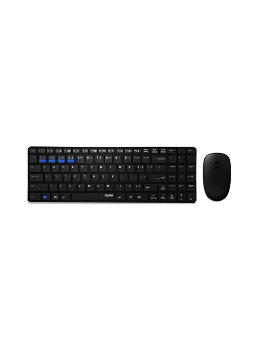 Rapoo 9300M Multi-mode Wireless Keyboard & Mouse Black HU