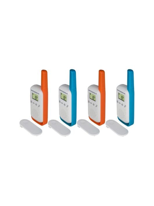 Motorola Talkabout T42 Quad Walkie-Talkie (4 Pcs) Blue/Orange