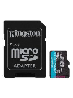   Kingston 128GB microSDXC Canvas Go! Plus Class 10 170R A2 U3 V30 Card + adapterrel