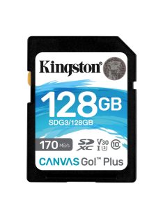   Kingston 128GB SDXC Canvas Go! Plus Class 10 170R UHS-I U3 V30 