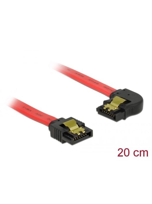 DeLock SATA 6 Gb/s Cable straight to left angled 20cm Red