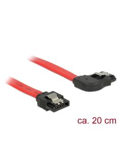 DeLock SATA 6 Gb/s Cable straight to right angled 20cm Red