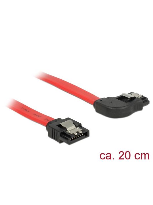 DeLock SATA 6 Gb/s Cable straight to right angled 20cm Red