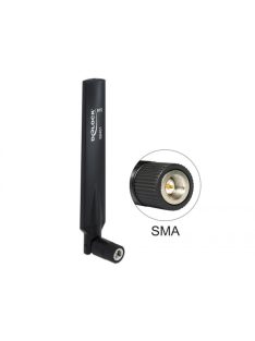   DeLock LTE Antenna SMA plug 1 - 4 dBi omnidirectional with tilt joint Black