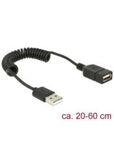 DeLock Extension Cable USB 2.0-A male / female coiled cable