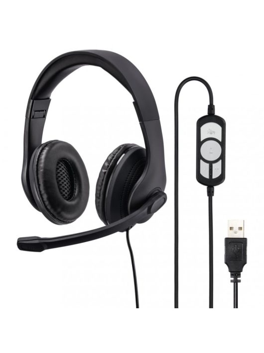 Hama USB-300 headset Black