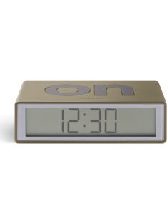 Lexon Flip+ Travel LCD Alarm Clock Glossy Gold