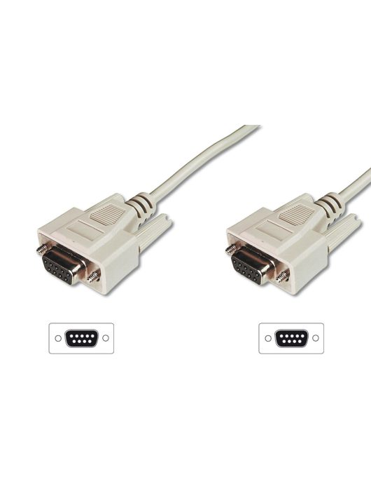 Assmann Datatransfer connection cable, D-Sub9 3m Grey