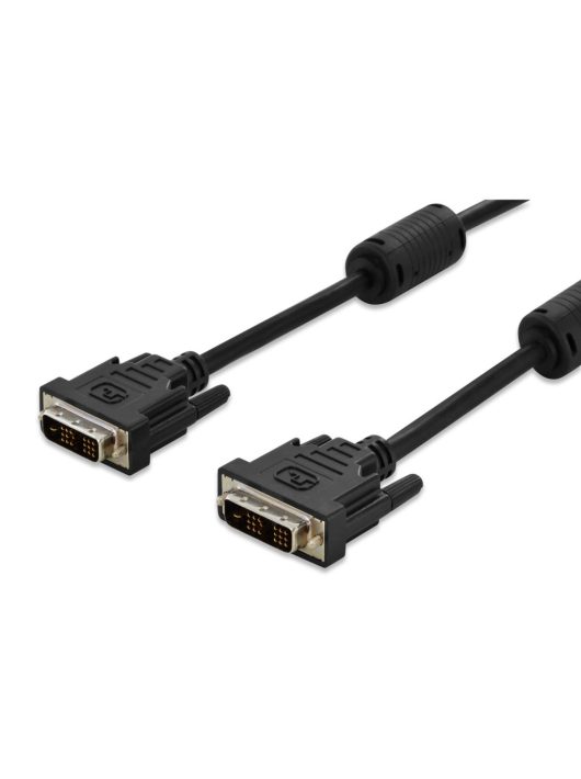 Assmann DVI connection cable, DVI-D (Single Link) (18+1) 2x ferrit 2m Black