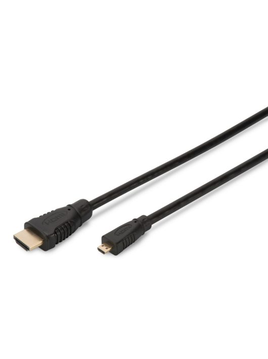 Assmann HDMI High Speed connection cable, type D - A 1m Black