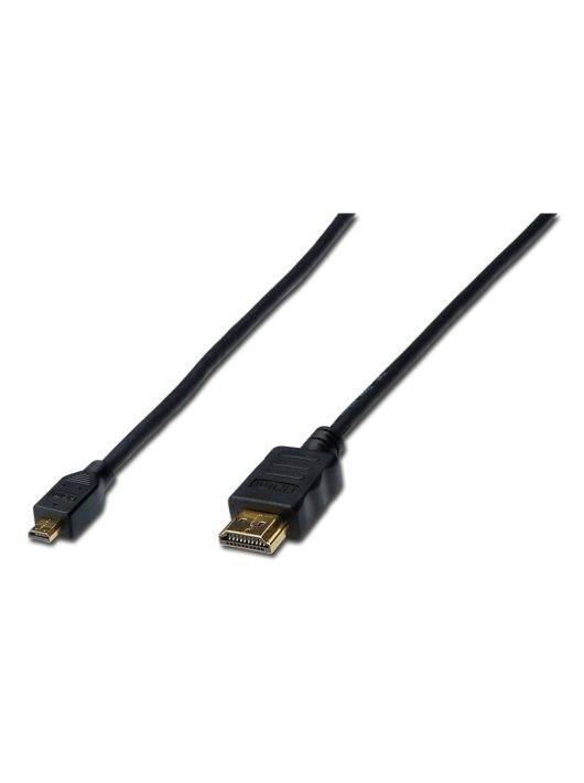 Assmann HDMI High Speed connection cable, type D - A 1m Black