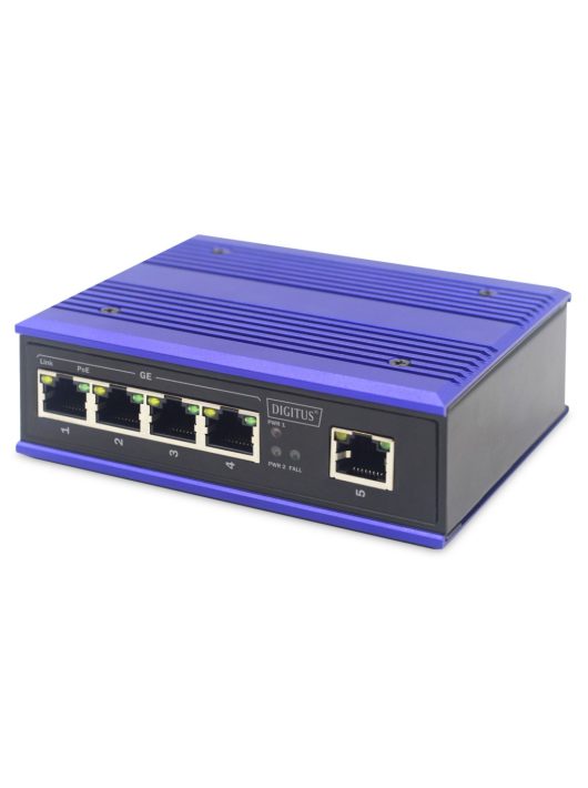 Digitus Industrial 4-Port Gigabit PoE Switch + 1 uplink