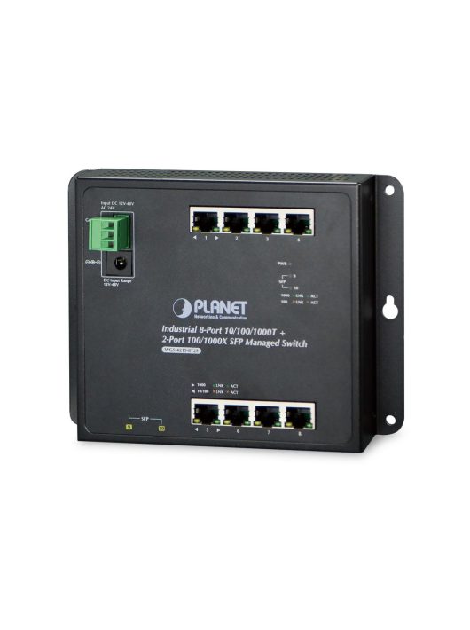 Planet Industrial 8-Port Gigabit PoE Wall-mount Switch