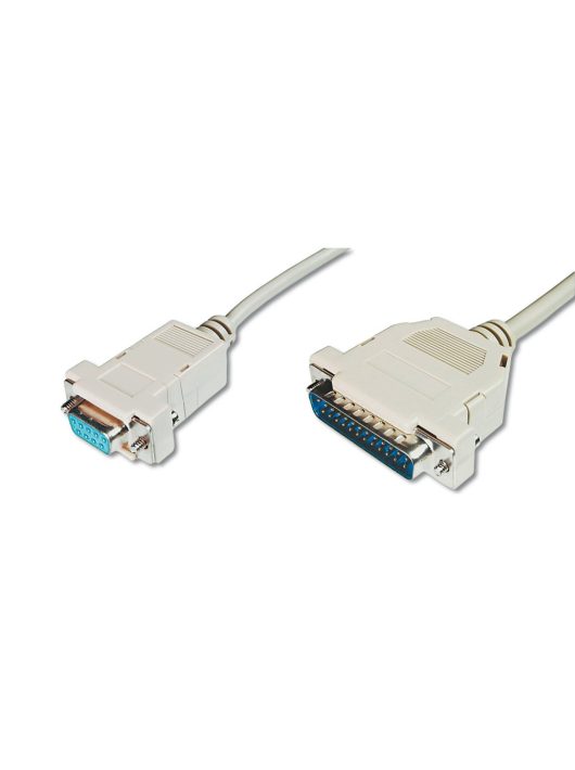 Assmann Printer connection cable, D-Sub25 - D-Sub9 3m Beige