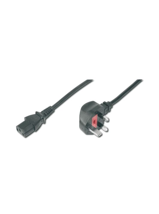 Assmann Power Cord, UK plug, 90° angled - C13 1,8m Black