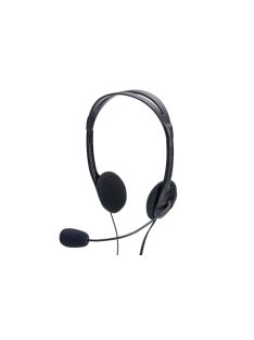 Ednet Stereo PC Headset with volume control Black