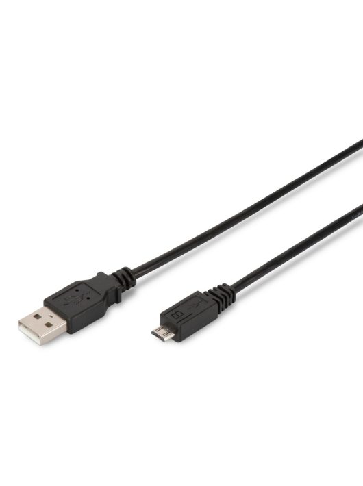 Assmann USB 2.0 connection cable, type  A - micro B 1,8m Black