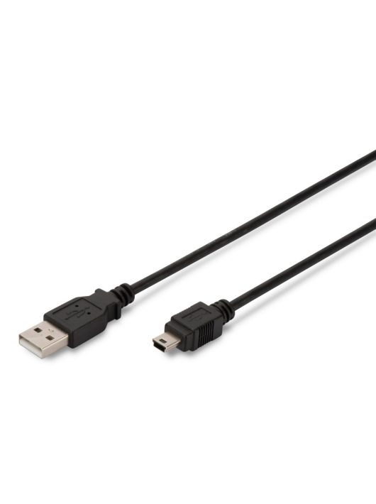 Assmann USB 2.0 connection cable, type  A - mini B (5pin) 1m Black