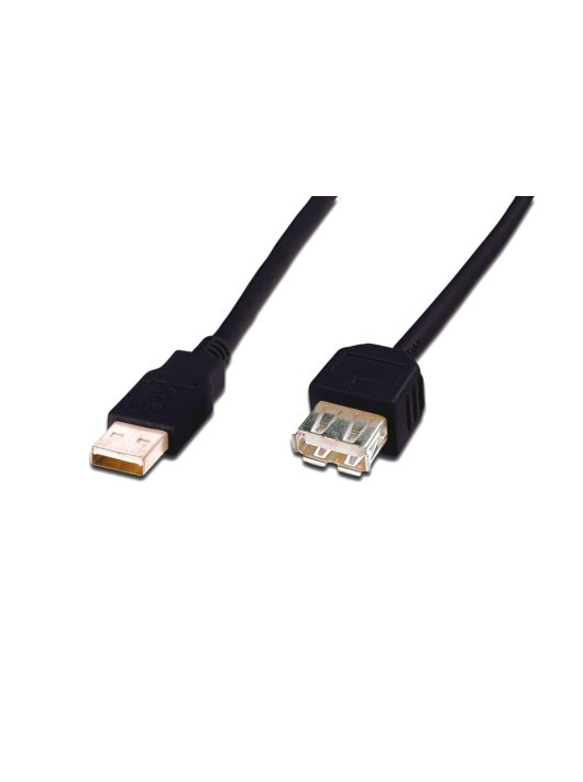 Assmann USB 2.0 extension cable, type A 5m Black 